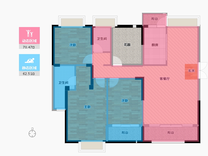 山西省-临汾市-仁河新城-126.89-户型库-动静分区