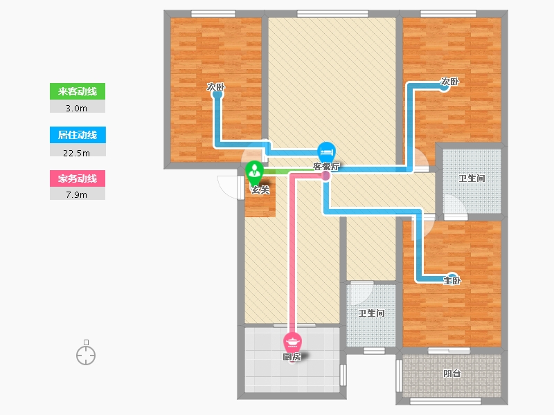 河南省-南阳市-亿安月新苑-130.00-户型库-动静线