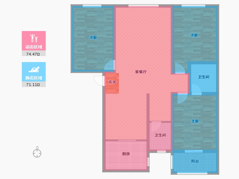 河南省-南阳市-亿安月新苑-130.00-户型库-动静分区