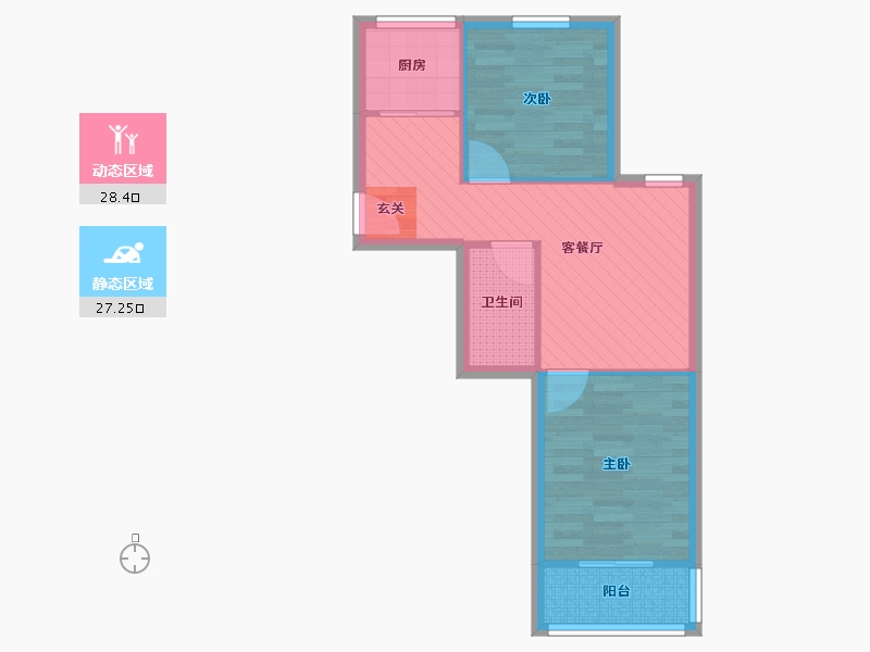 山东省-济南市-西苑翠景园-48.94-户型库-动静分区