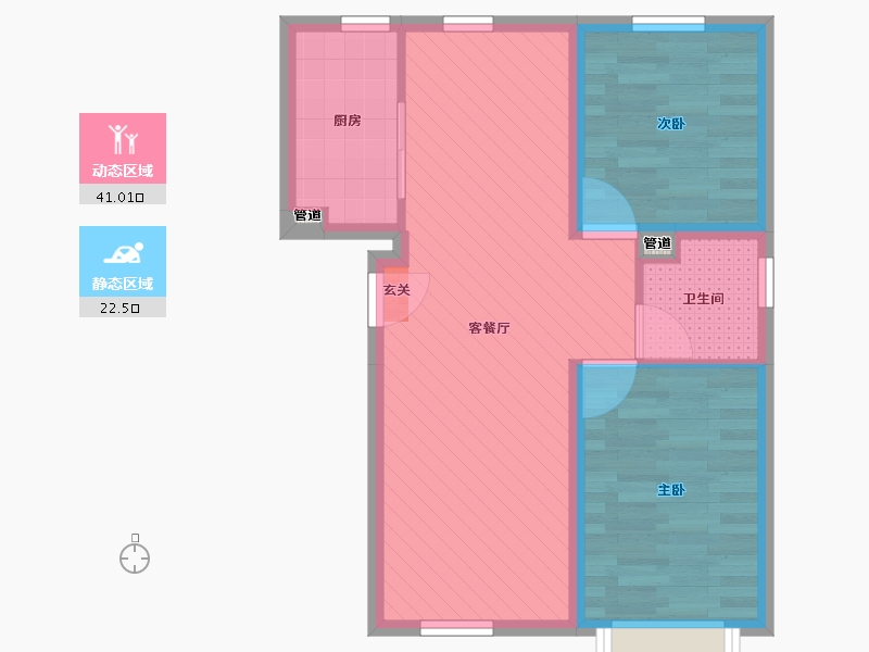 北京-北京市-北辛安回迁房-56.25-户型库-动静分区