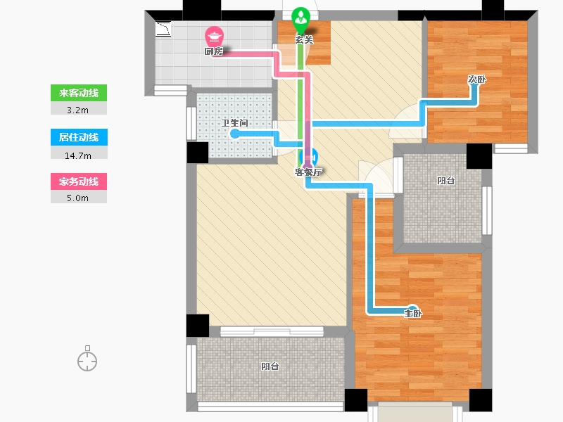 福建省-厦门市-南靖县湖滨名城-63.13-户型库-动静线