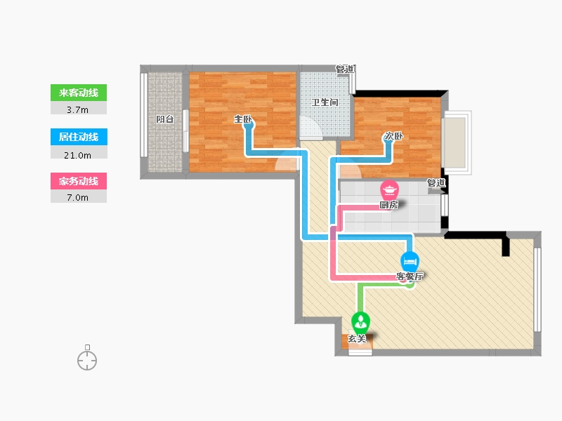 福建省-龙岩市-小洋新城-一期-74.58-户型库-动静线