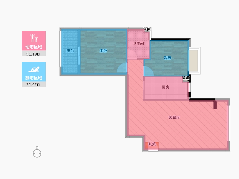 福建省-龙岩市-小洋新城-一期-74.58-户型库-动静分区