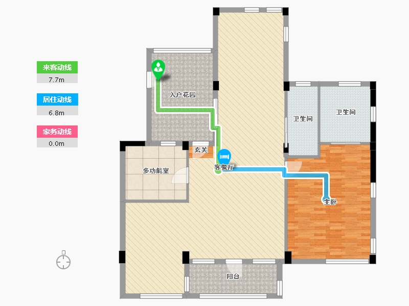 浙江省-杭州市-新湖・香格里拉-136.04-户型库-动静线