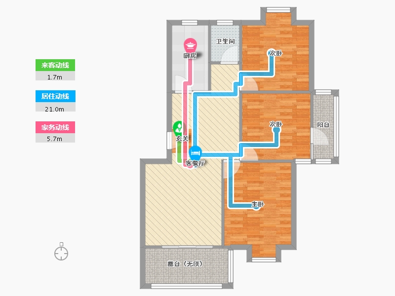 江苏省-南京市-仙林诚品城-84.09-户型库-动静线