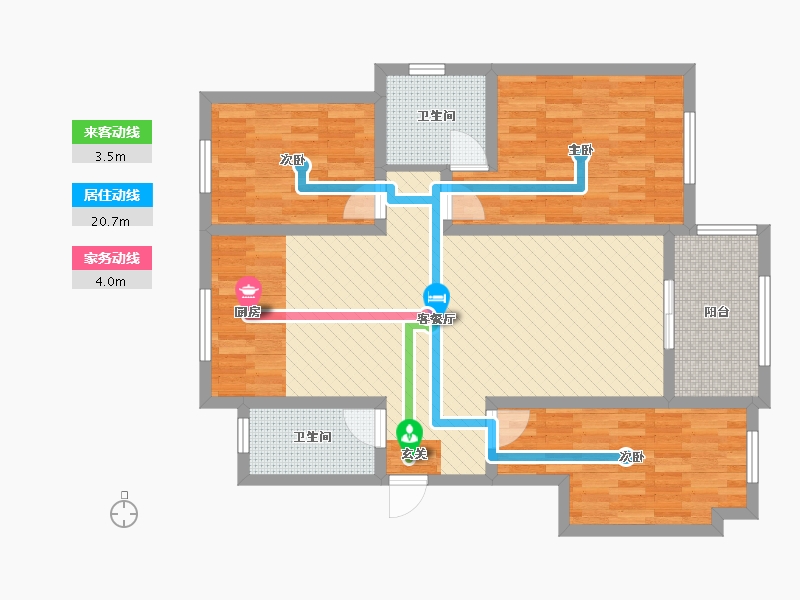 河南省-驻马店市-西班牙印象-95.95-户型库-动静线