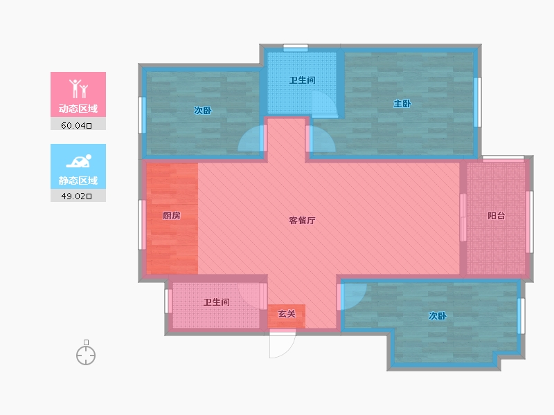 河南省-驻马店市-西班牙印象-95.95-户型库-动静分区