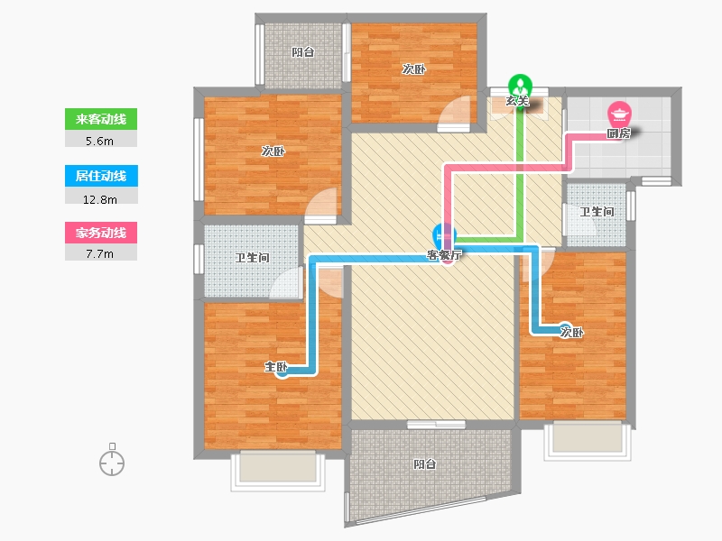 湖南省-郴州市-鑫沙苑-114.14-户型库-动静线