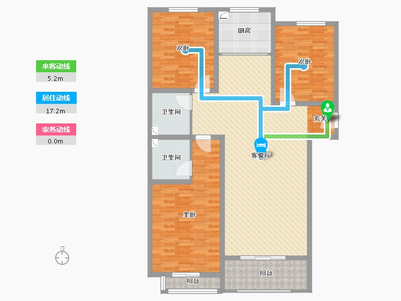 河北省-廊坊市-盛世家园-125.00-户型库-动静线