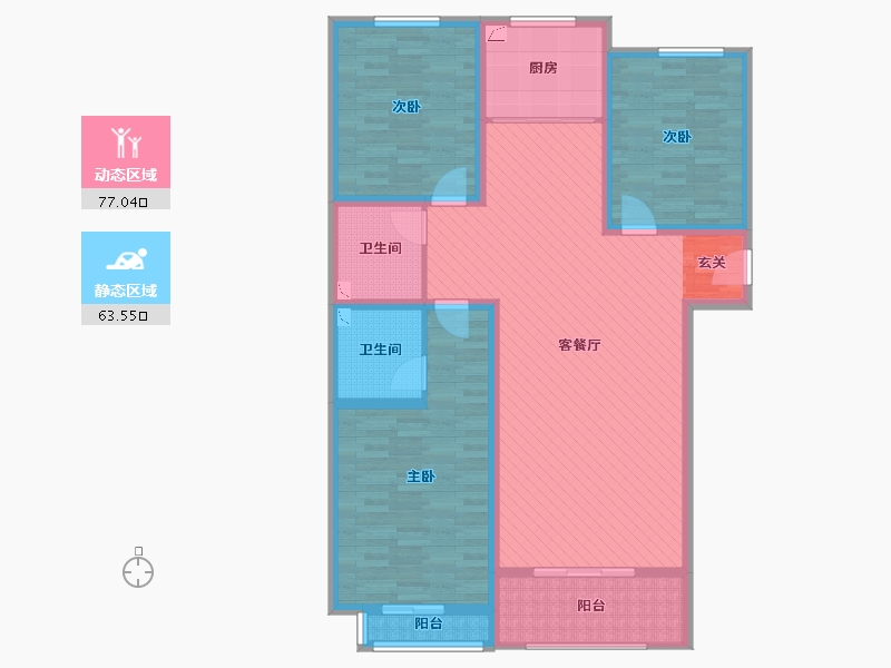 河北省-廊坊市-盛世家园-125.00-户型库-动静分区