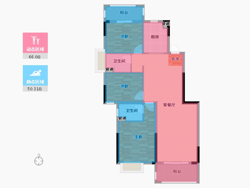 河南省-郑州市-悦城华府-104.00-户型库-动静分区