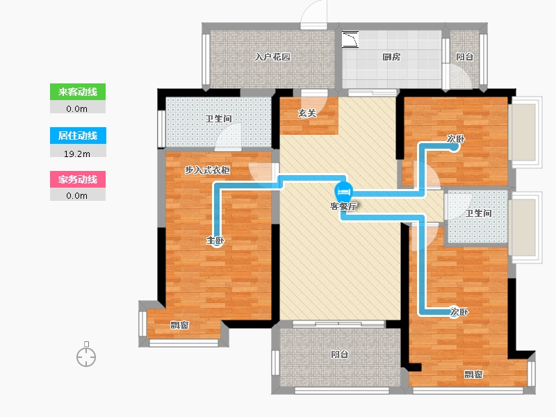 广东省-东莞市-鼎峰尚境-103.61-户型库-动静线