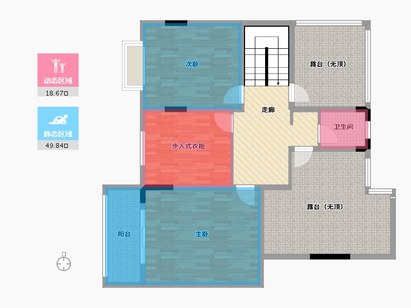 江苏省-盐城市-悦府花园洋房府复合户型-114.23-户型库-动静分区