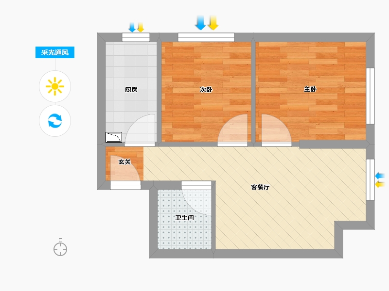 河北省-廊坊市-甜城三九街区-37.97-户型库-采光通风