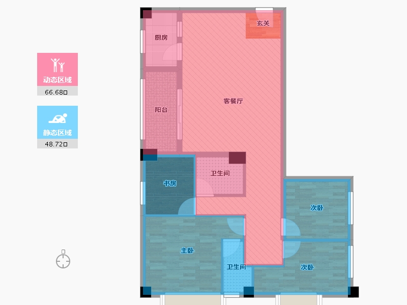 广西壮族自治区-南宁市-江宇世纪城-12号楼-102.71-户型库-动静分区