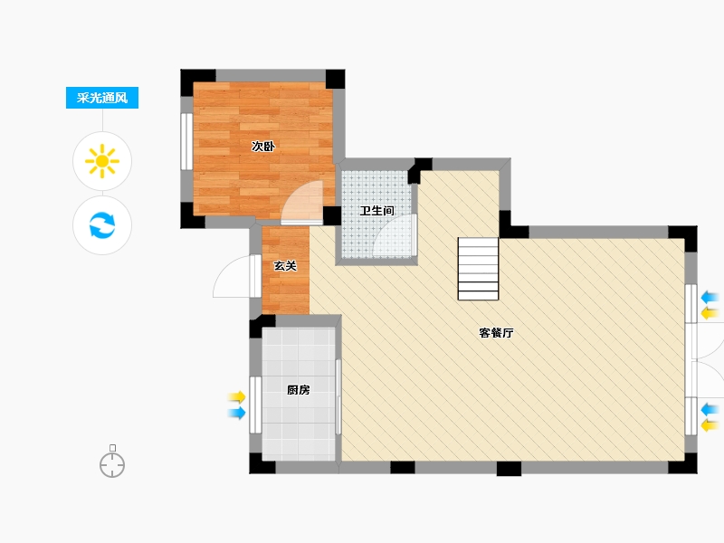 浙江省-嘉兴市-新西塘孔雀城-51.22-户型库-采光通风