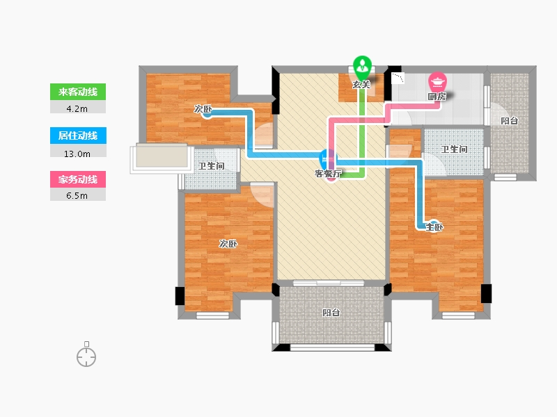 广东省-河源市-兴隆湾花园-93.35-户型库-动静线