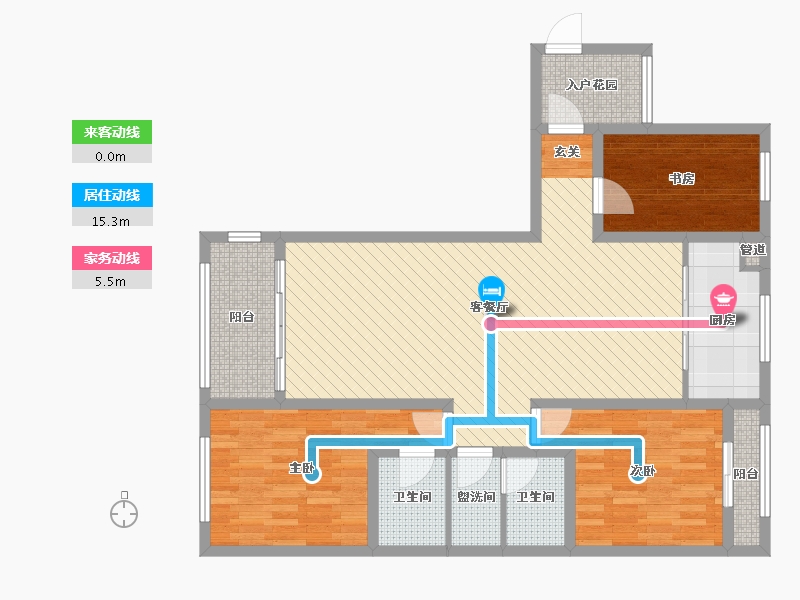 浙江省-湖州市-南太湖东苑-103.53-户型库-动静线