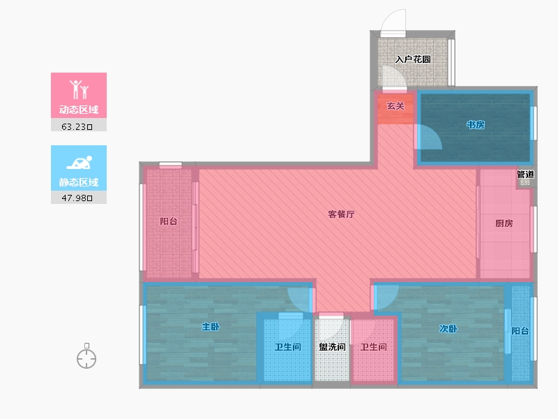 浙江省-湖州市-南太湖东苑-103.53-户型库-动静分区