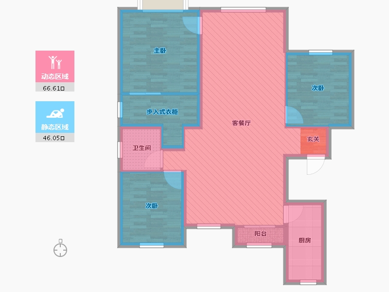 内蒙古自治区-包头市-中城国际-100.78-户型库-动静分区