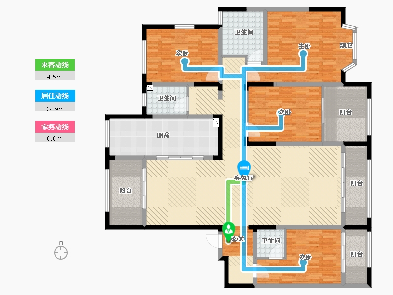 山东省-潍坊市-孚日锦绣花园-192.46-户型库-动静线