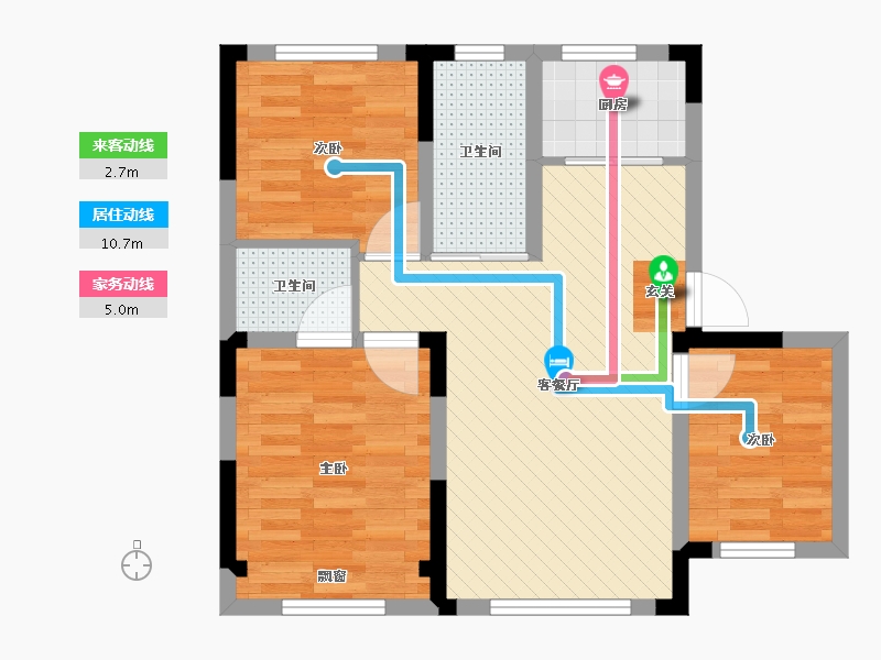 吉林省-长春市-新星宇之悦-61.52-户型库-动静线