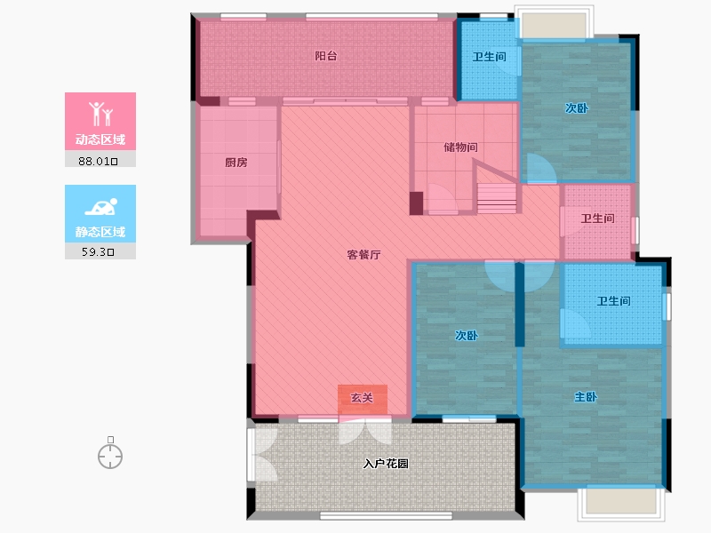 安徽省-六安市-舒城-151.19-户型库-动静分区