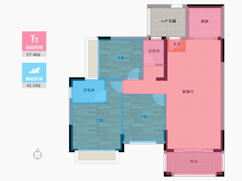 广西壮族自治区-防城港市-盛天江畔-93.61-户型库-动静分区