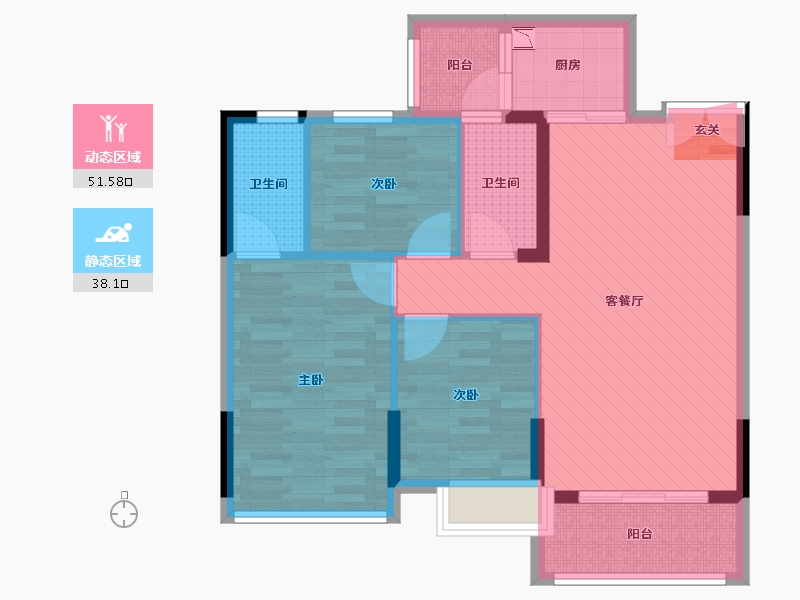 广东省-清远市-凯旋城-78.72-户型库-动静分区