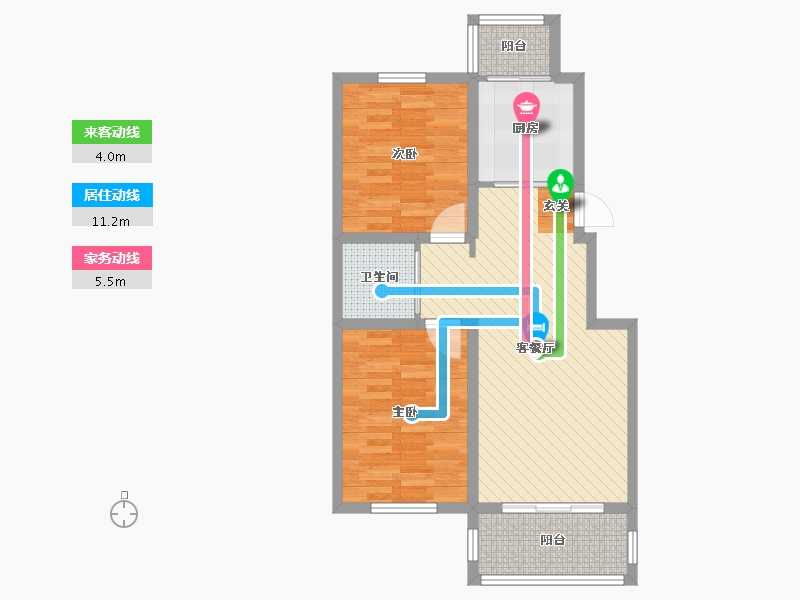 山西省-朔州市-世纪绿城二期-68.04-户型库-动静线