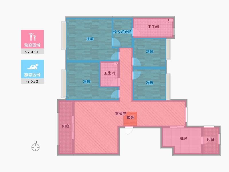 江苏省-徐州市-久隆澜桥-150.00-户型库-动静分区