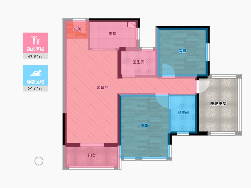 广西壮族自治区-南宁市-南宁中海国际社区-75.48-户型库-动静分区