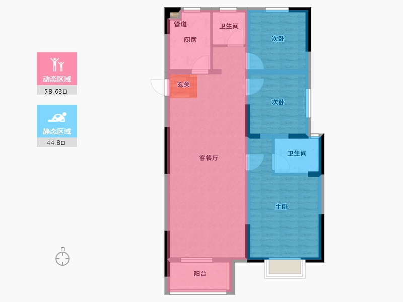 河南省-濮阳市-天佑府邸-93.00-户型库-动静分区