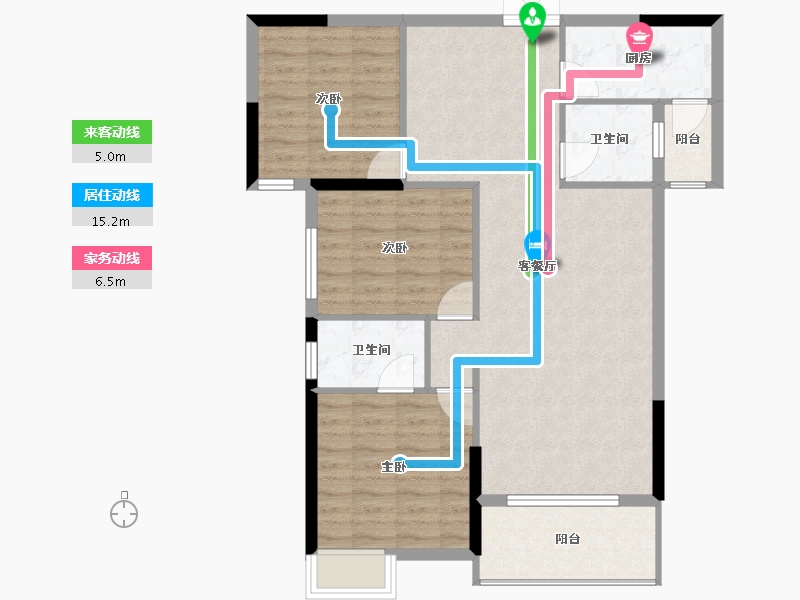 湖北省-咸宁市-仕中心-91.82-户型库-动静线