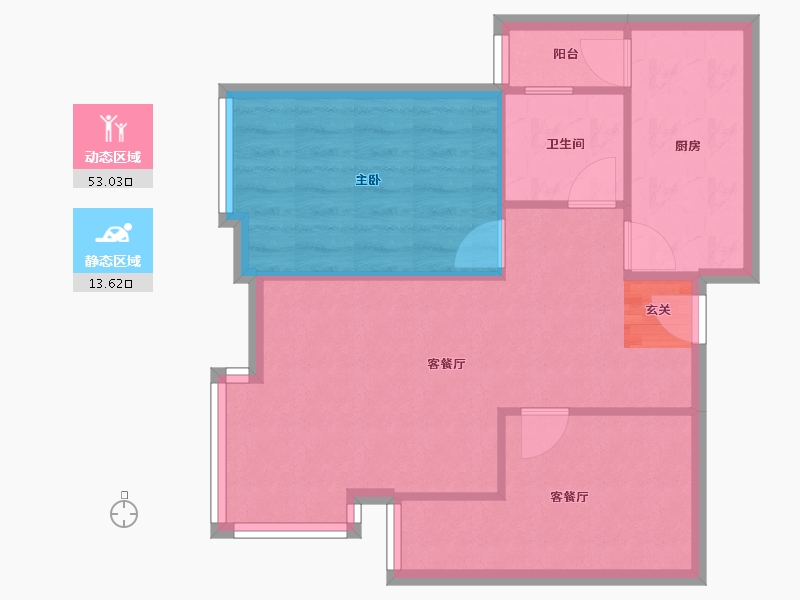 广东省-广州市-文星阁-60.22-户型库-动静分区