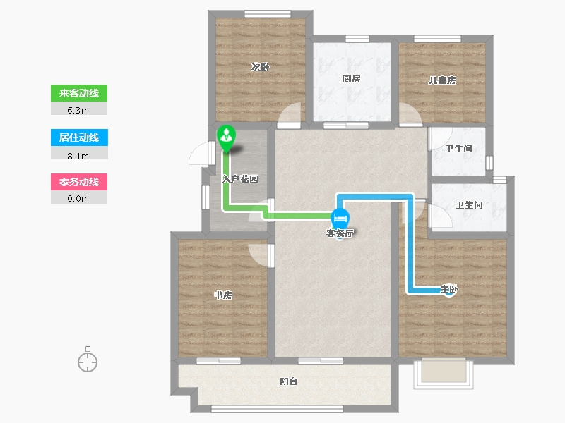 河南省-平顶山市-中梁壹号院-111.99-户型库-动静线