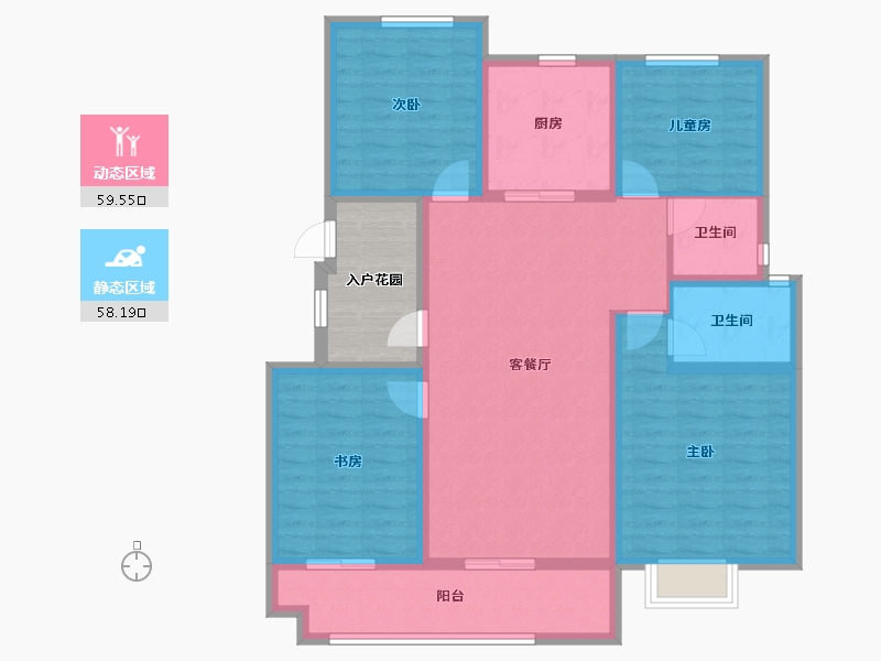 河南省-平顶山市-中梁壹号院-111.99-户型库-动静分区