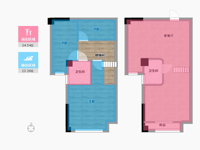 福建省-福州市-华韵公园壹号-55.08-户型库-动静分区