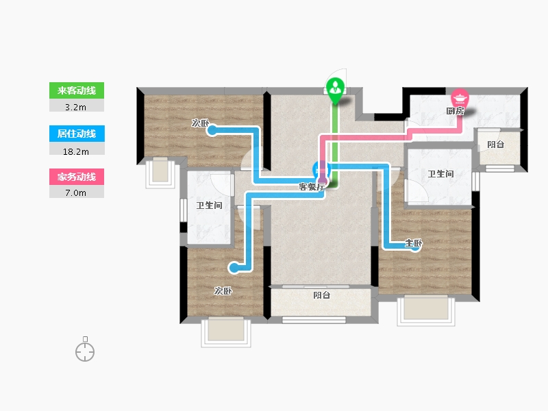 广东省-深圳市-惠州恒大御湖郡-74.12-户型库-动静线