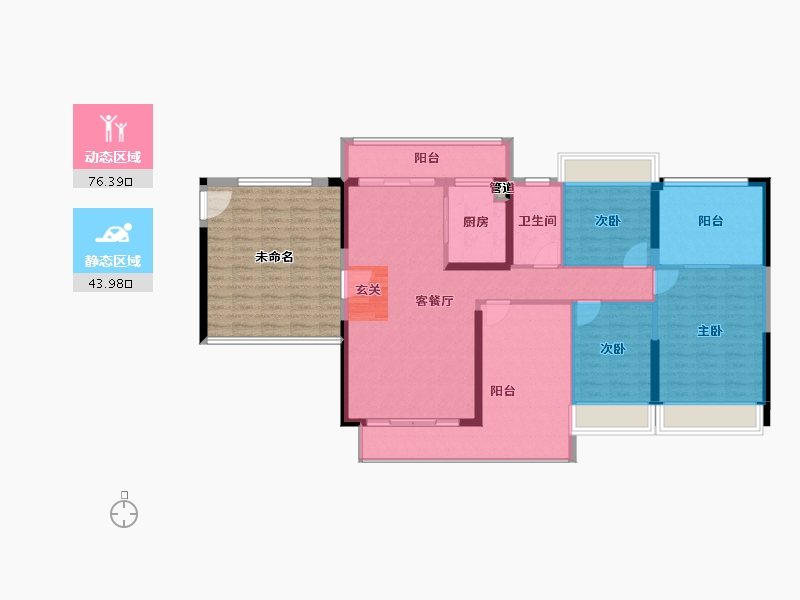 广东省-深圳市-天润嘉园-131.18-户型库-动静分区