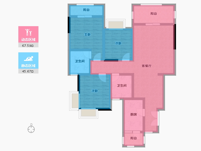 四川省-泸州市-锦源品尚-99.09-户型库-动静分区