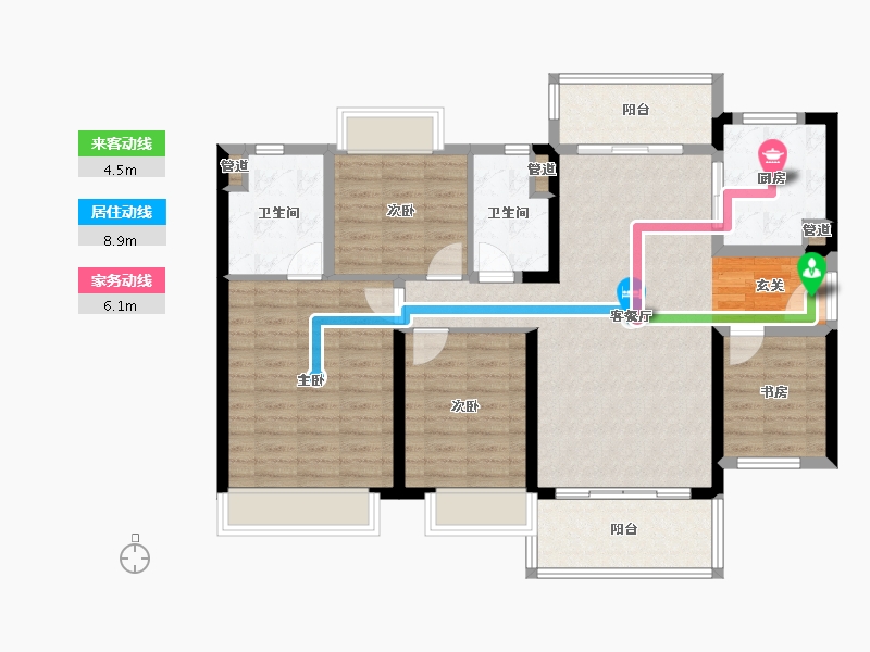 广东省-深圳市-保利和悦华锦-108.17-户型库-动静线