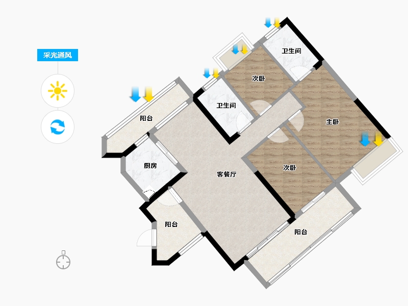 广东省-肇庆市-肇庆・敏捷城-98.17-户型库-采光通风