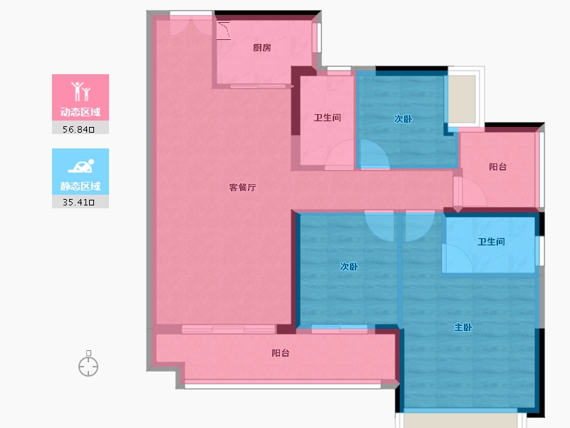 广东省-广州市-丰盛101-82.27-户型库-动静分区