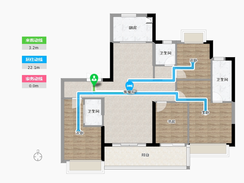 广东省-广州市-越秀・明珠天悦江湾-107.94-户型库-动静线