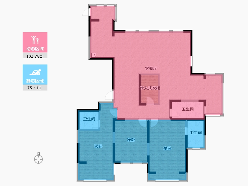 浙江省-台州市-伟星城-160.24-户型库-动静分区