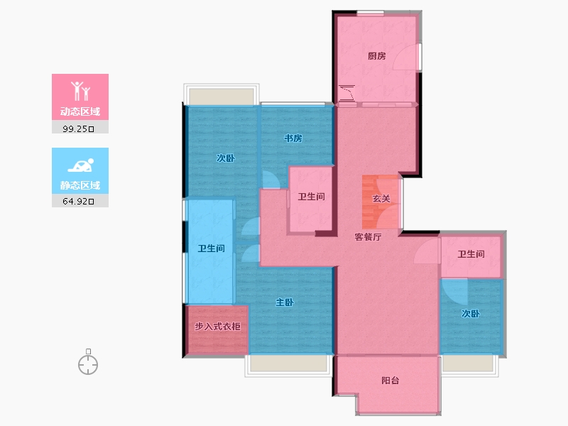 广东省-深圳市-龙华金茂府-150.78-户型库-动静分区