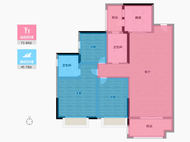 广东省-广州市-中国铁建海语熙岸-106.55-户型库-动静分区