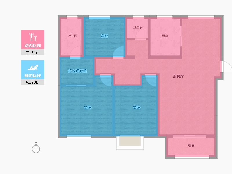 天津-天津市-金地新城大境-93.12-户型库-动静分区